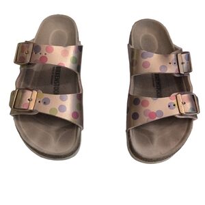 Birkenstock Arizona Kids Electric Metallic Dots Copper Birko-Flor Sandal - 32